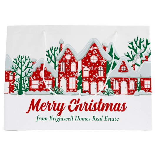 Customized Real Estate Company Christmas Party Groot Cadeauzakje (Voorkant)