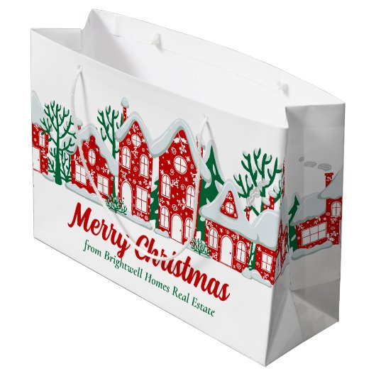 Customized Real Estate Company Christmas Party Groot Cadeauzakje (Achterkant Gekanteld)