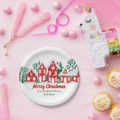 Customized Real Estate Company Christmas Party Papieren Bordje (Feest)