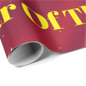 Customized Red & Gold Festive Chinese New Year  Cadeaupapier (Rol Hoek)