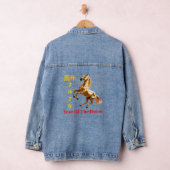 Customized Red & Gold Festive Chinese New Year  Denim Jacket (Hangar)