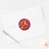 Customized Red & Gold Festive Chinese New Year  Ronde Sticker (Envelop)