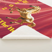 Customized Red & Gold Festive Chinese New Year Sherpa Deken (3/4)