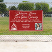 Customized Red Real Estate Company Marketing Spandoek (Insitu)