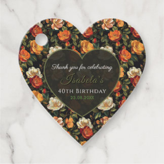 Customized Rose Flower Spring Birthday Bedankjes Labels