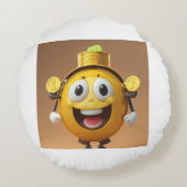 Customized round pillow cover, adding a fun . rond kussen (Achterkant)