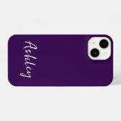 Customized Simple Stylish Modern Minimal Monogram iPhone Hoesje (Achterkant horizontaal)