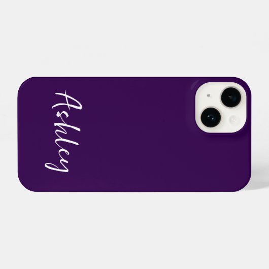 Customized Simple Stylish Modern Minimal Monogram  iPhone Hoesje (Achterkant horizontaal)