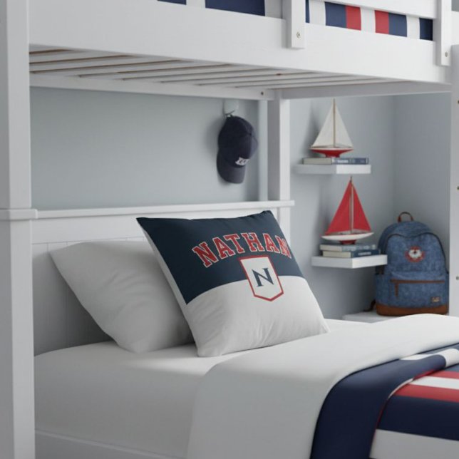 Customized sporty-style pillow with name kussen (Creator heeft geüpload)