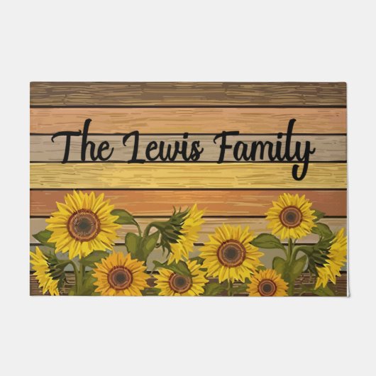 Customized Sunflower Decor, Garden Mat (Voorkant)