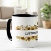 Customized sunflower mug, Sunflower mug Mok