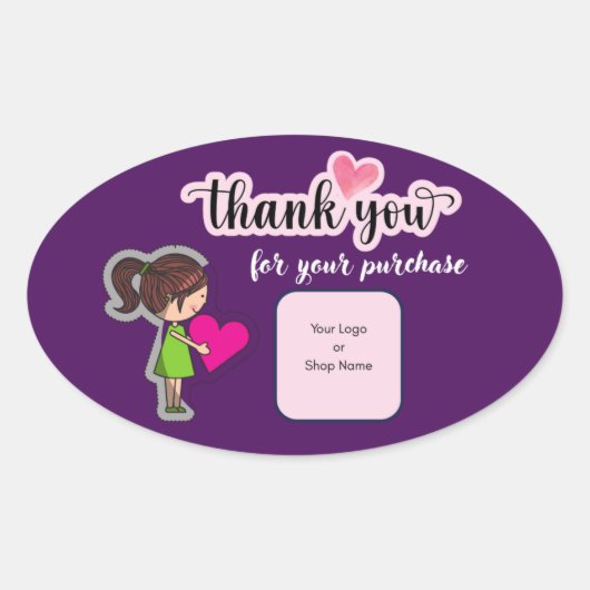 Customized Thank You Card for Your Purchase Labels (Voorkant)