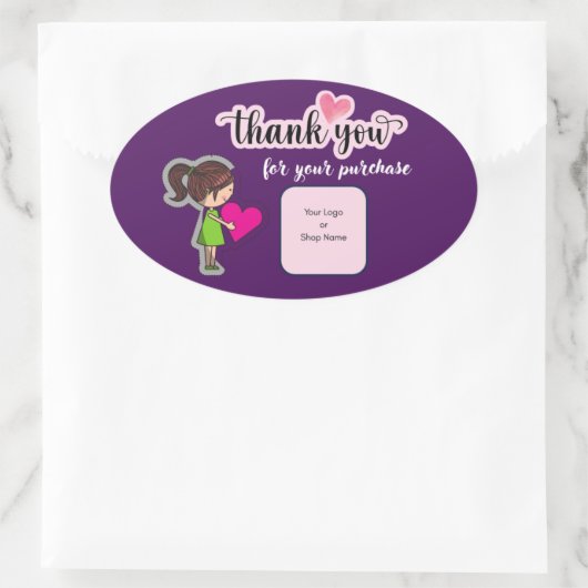 Customized Thank You Card for Your Purchase Labels (Tas)