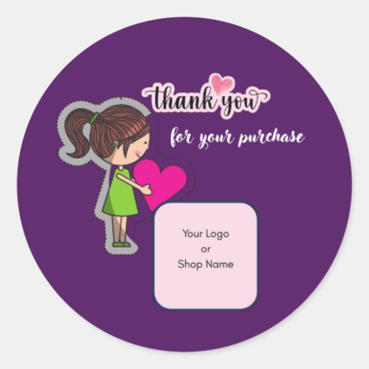 Customized Thank You Card for Your Purchase Labels (Voorkant)
