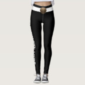Customized White Black Pet Cat Lover Custom Made Leggings (Voorkant)