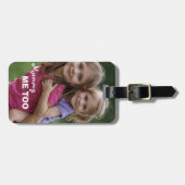Customized with 2 and text bagagelabel (Voorkant horizontaal)