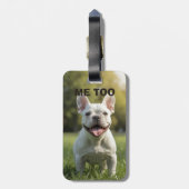 Customized with 2 and text bagagelabel (Achterkant verticaal)