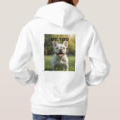 Customized with 2 and text hoodie (Achterkant)