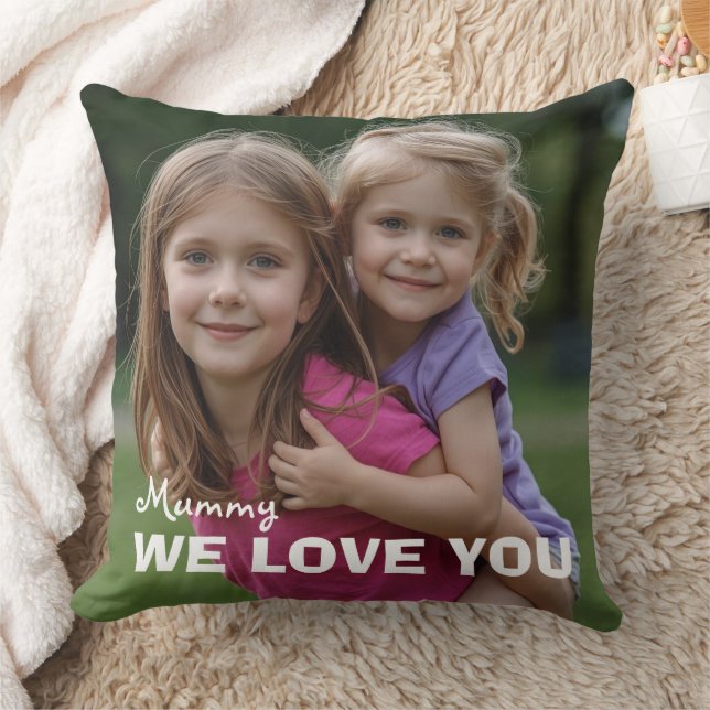 Customized with 2 and text kussen (Deken)