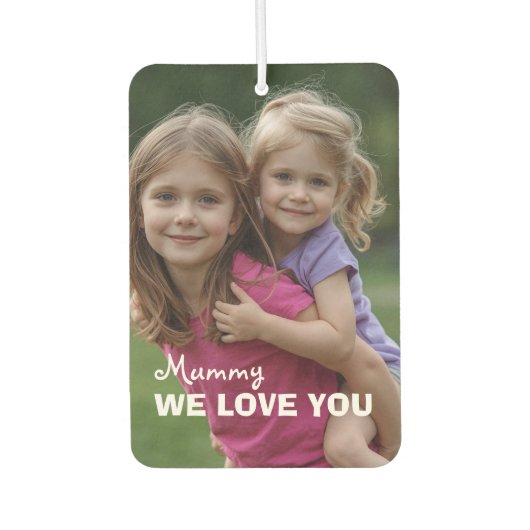 Customized with 2 and text luchtverfrisser (Voorkant)