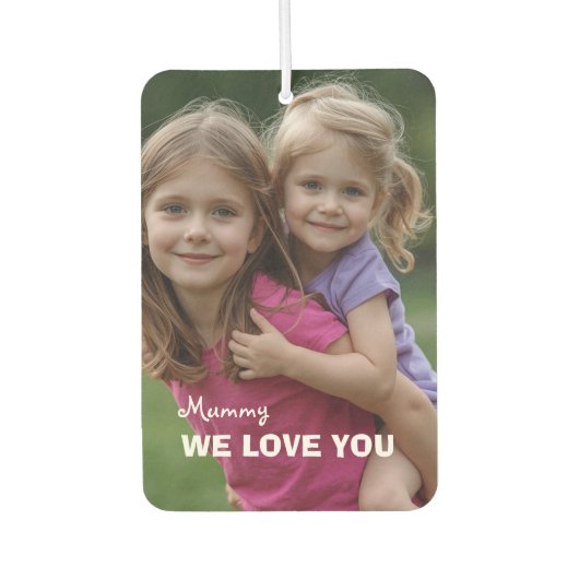 Customized with 2 and text luchtverfrisser (Voorkant)