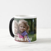 Customized with 2 and text magische mok (Voorkant links)