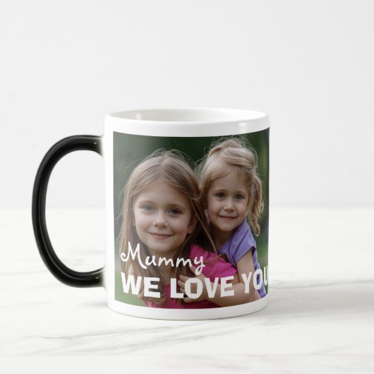 Customized with 2 and text magische mok (Links)