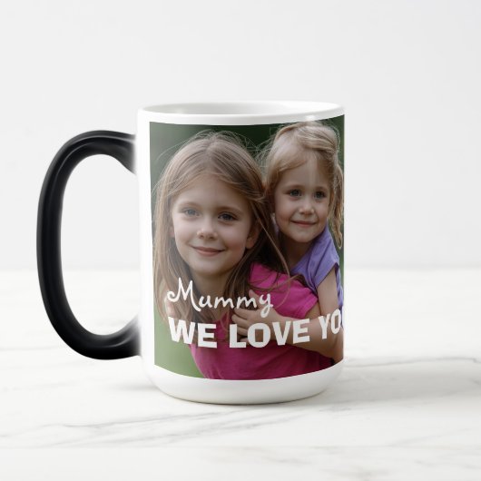 Customized with 2 and text magische mok (Links)