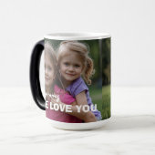 Customized with 2 and text magische mok (Voorkant links)