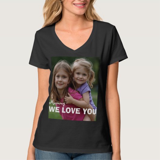Customized with 2 and text t-shirt (Voorkant)