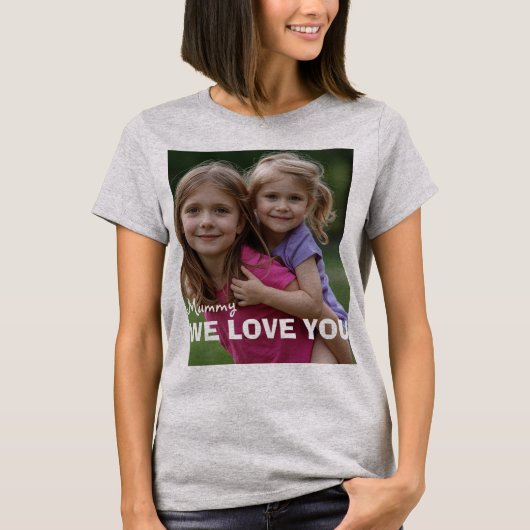 Customized with 2 and text t-shirt (Voorkant)