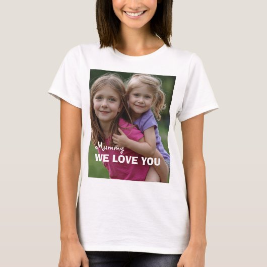 Customized with 2 and text t-shirt (Voorkant)
