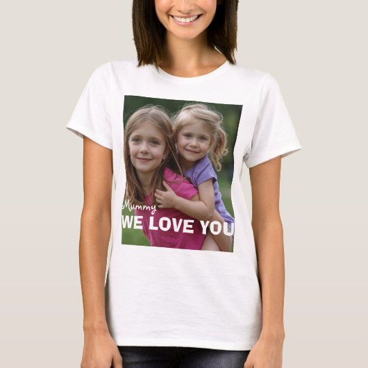 Customized with 2 and text t-shirt (Voorkant)