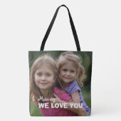 Customized with 2 and text tote bag (Voorkant)
