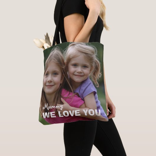 Customized with 2 and text tote bag (Dichtbij)
