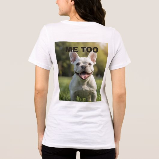 Customized with 2 and text Tri-Blend shirt (Achterkant)