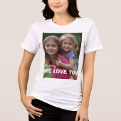 Customized with 2 and text Tri-Blend shirt (Voorkant)