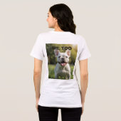 Customized with 2 and text Tri-Blend shirt (Achterkant volledig)