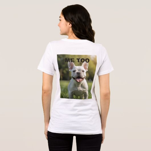 Customized with 2 and text Tri-Blend shirt (Achterkant volledig)