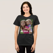 Customized with 2 and text Tri-Blend shirt (Voorkant volledig)