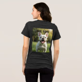 Customized with 2 and text Tri-Blend shirt (Achterkant volledig)