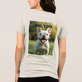 Customized with 2 and text Tri-Blend shirt (Achterkant)