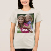 Customized with 2 and text Tri-Blend shirt (Voorkant)