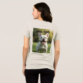 Customized with 2 and text Tri-Blend shirt (Achterkant volledig)