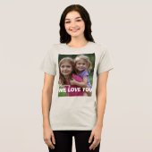 Customized with 2 and text Tri-Blend shirt (Voorkant volledig)