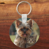 Customized with two photos sleutelhanger (Achterkant)