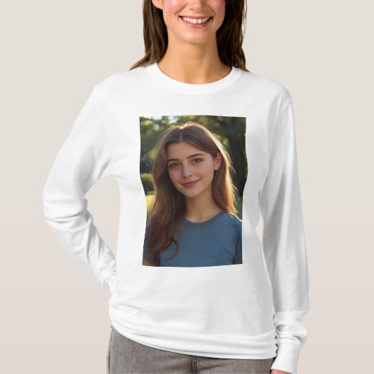 Customized with two photos t-shirt (Voorkant)