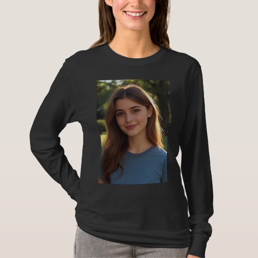 Customized with two photos t-shirt (Voorkant)