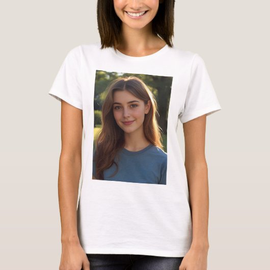 Customized with two photos t-shirt (Voorkant)