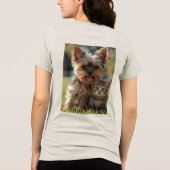 Customized with two photos Tri-Blend shirt (Achterkant)